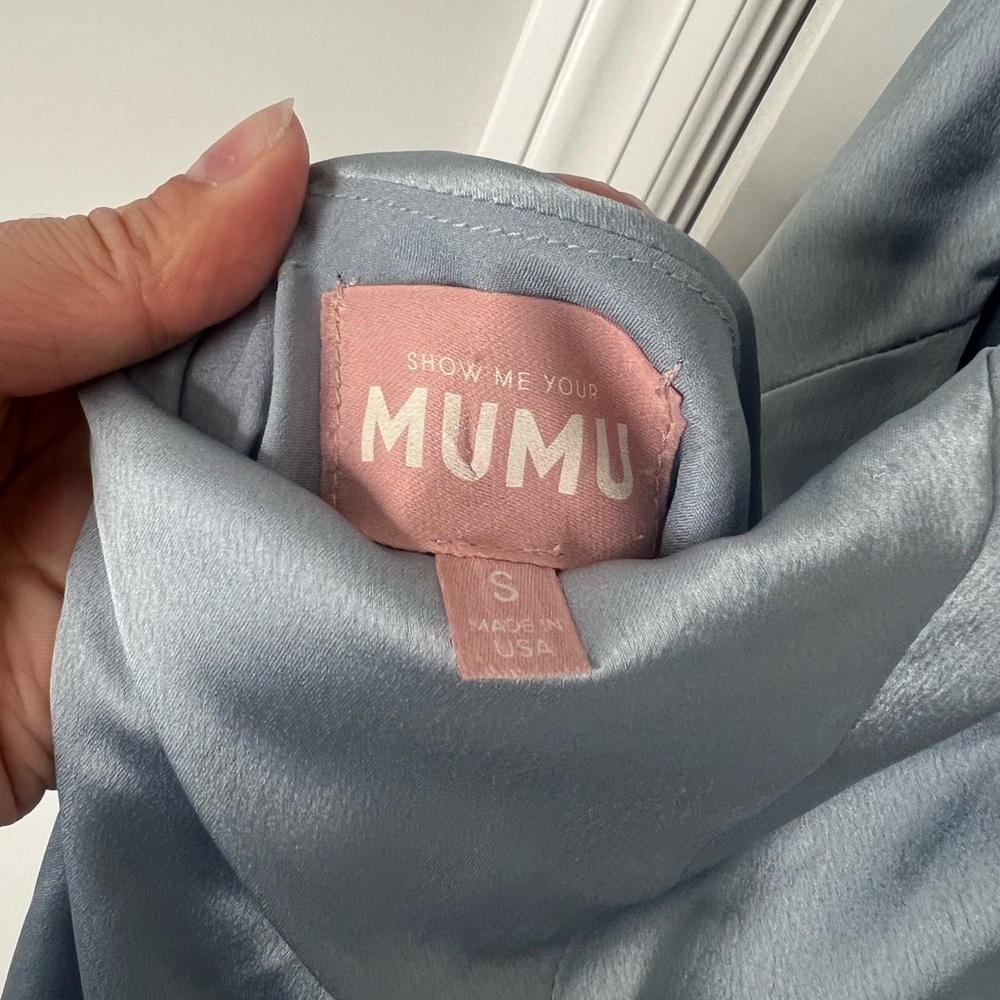 Show Me Your MuMu Strapless Light Blue Dress - Picture 6 of 7